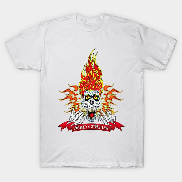 Hell Fire Skull by Grafixs© T-Shirt by Grafixs©